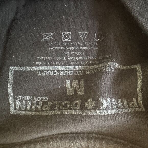 Pink Dolphin T Shirt Graphic Divers Wave Black Logo Streetwear Skate Size Medium - Picture 4 of 6